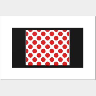 Red White Polka Dots Cute Bold Fun Pattern Posters and Art